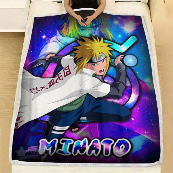 Plaid Minato Namikaze Naruto 03 Couverture Plaid Polaire Plaid Canapé – Image 2