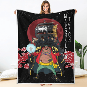 Plaid Marshall D. Teach Blackbeard One Piece Couverture Plaid Polaire Plaid Canapé