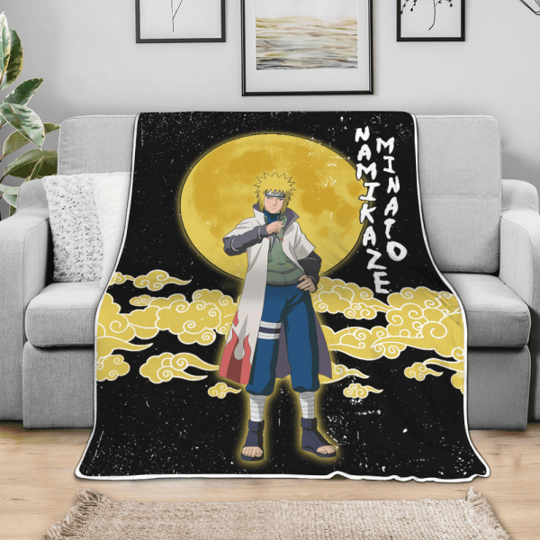 Plaid Namikaze Minato Naruto Couverture Plaid Polaire Plaid Canapé – Image 3