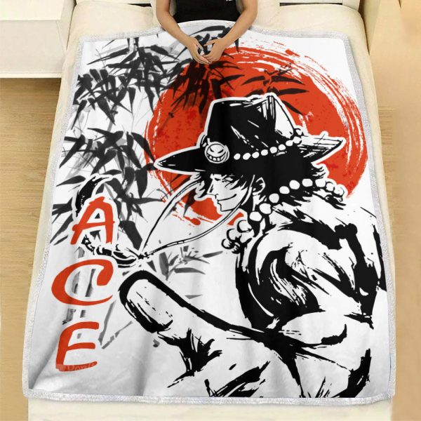 Plaid Portgas D. Ace One Piece 02 Couverture Plaid Polaire Plaid Canapé – Image 2