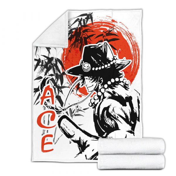 Plaid Portgas D. Ace One Piece 02 Couverture Plaid Polaire Plaid Canapé – Image 3