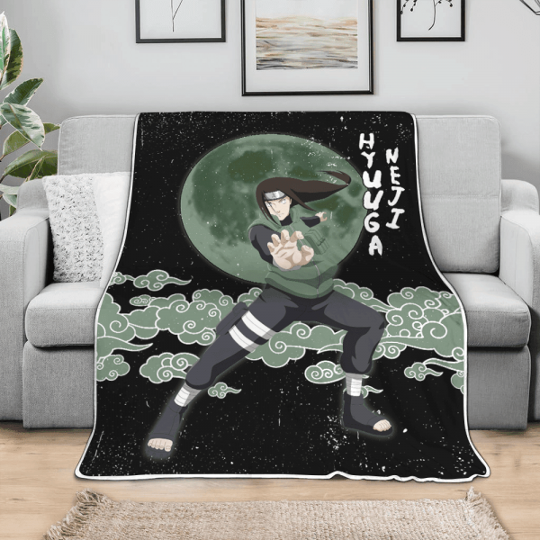 Plaid Neji Hyuga Naruto 03 Couverture Plaid Polaire Plaid Canapé – Image 3