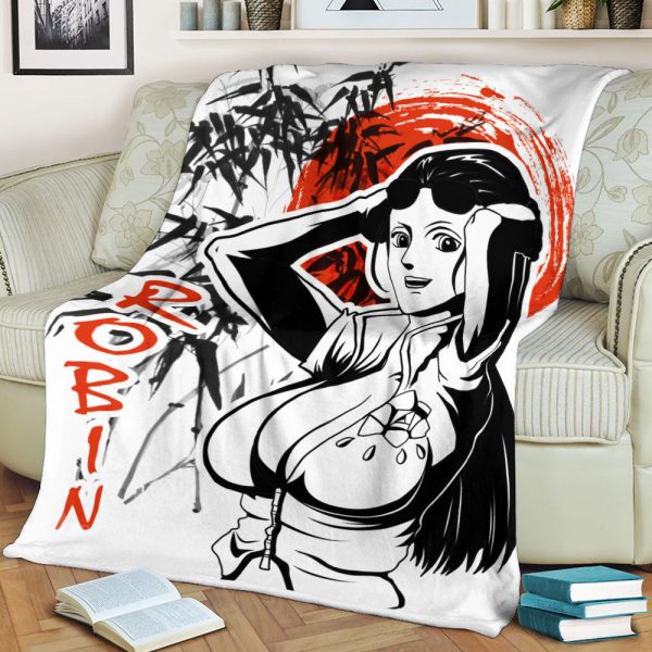 Plaid Nico Robin One Piece 02 Couverture Plaid Polaire Plaid Canapé
