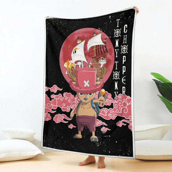 Plaid Tony Tony Chopper One Piece 01 Couverture Plaid Polaire Plaid Canapé – Image 2