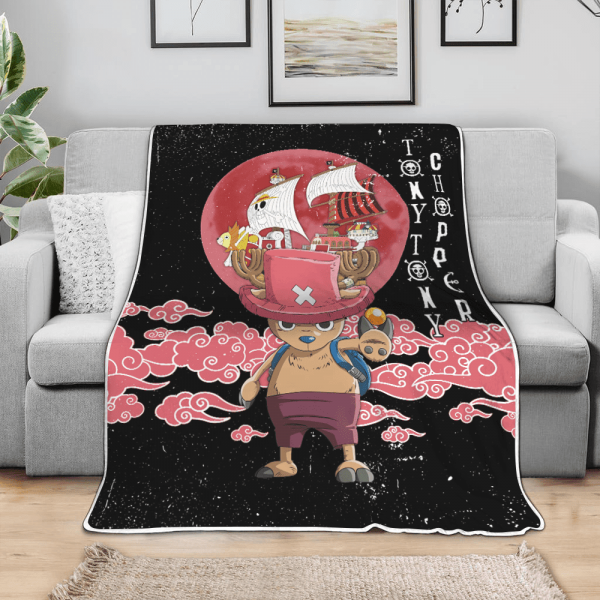 Plaid Tony Tony Chopper One Piece 01 Couverture Plaid Polaire Plaid Canapé – Image 3