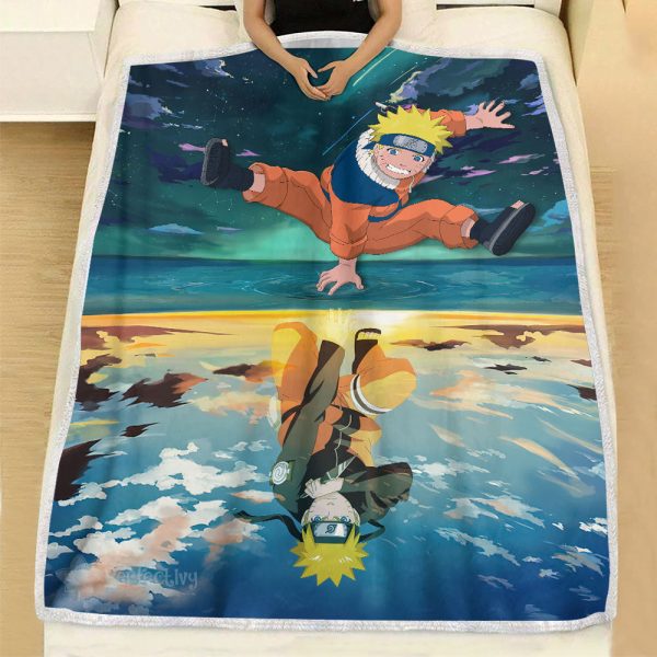 Plaid Uzumaki Naruto 01 Couverture Plaid Polaire Plaid Canapé – Image 2