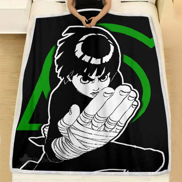 Plaid Rock Lee Naruto 01 Couverture Plaid Polaire Plaid Canapé – Image 2