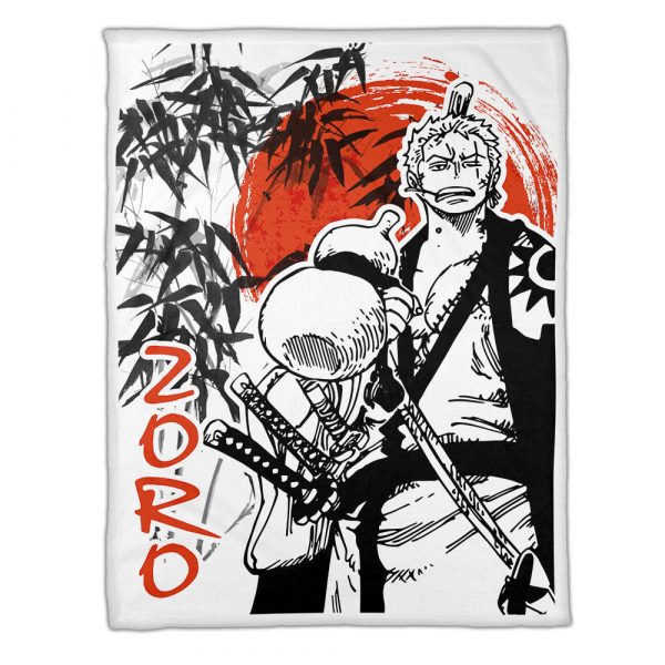 Plaid Roronoa Zoro Wano Arc Couverture Plaid Polaire Plaid Canapé – Image 3