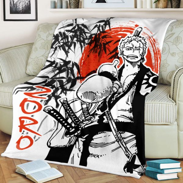 Plaid Roronoa Zoro Wano Arc Couverture Plaid Polaire Plaid Canapé