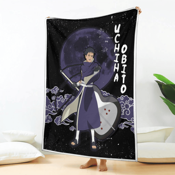 Plaid Uchiha Obito Naruto 04 Couverture Plaid Polaire Plaid Canapé – Image 2