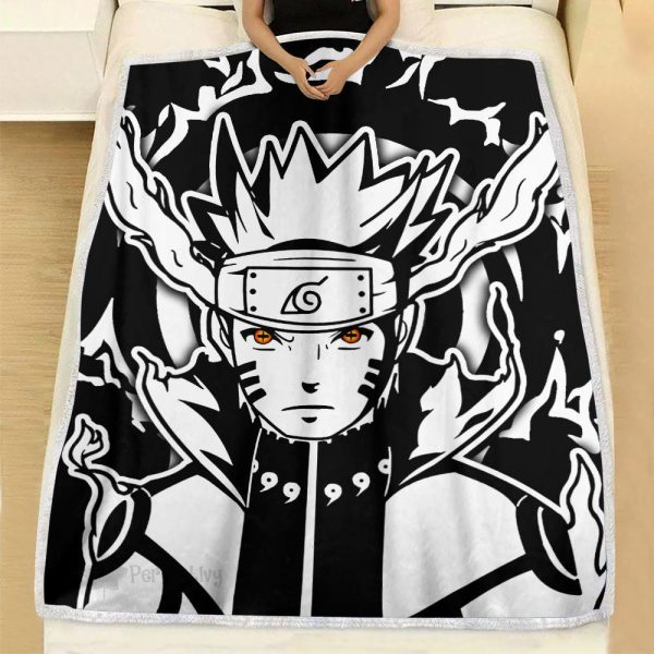 Plaid Uzumaki Bijuu Naruto 01 Couverture Plaid Polaire Plaid Canapé – Image 2