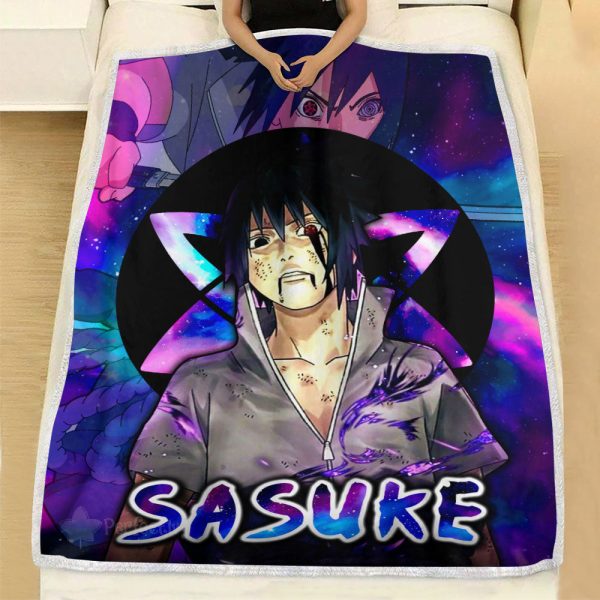 Plaid Uchiha Sasuke Naruto 02 Couverture Plaid Polaire Plaid Canapé – Image 2