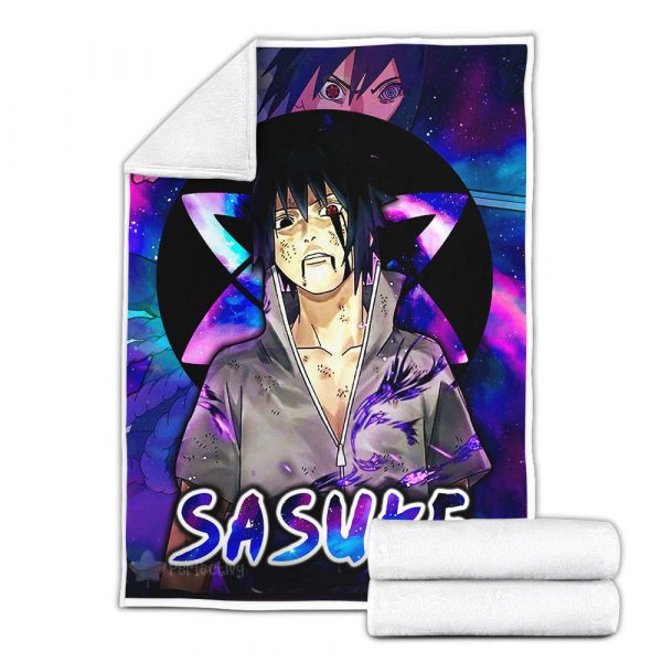 Plaid Uchiha Sasuke Naruto 02 Couverture Plaid Polaire Plaid Canapé – Image 3