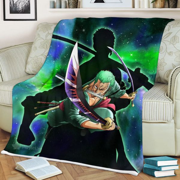 Plaid Roronoa Zoro One Piece 02 Couverture Plaid Polaire Plaid Canapé – Image 2