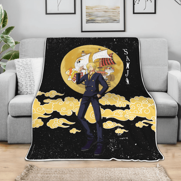 Plaid Vinsmoke Sanji One Piece 03 Couverture Plaid Polaire Plaid Canapé – Image 3