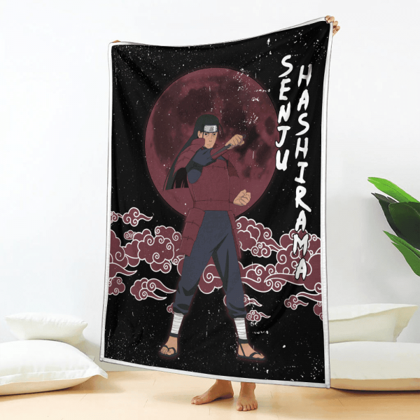 Plaid Senju Hashirama Naruto Couverture Plaid Polaire Plaid Canapé – Image 2