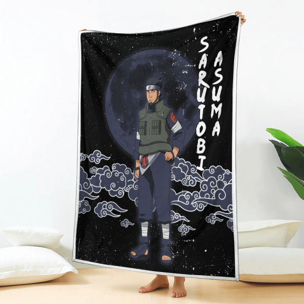 Plaid Sarutobi Asuma Naruto Couverture Plaid Polaire Plaid Canapé – Image 2