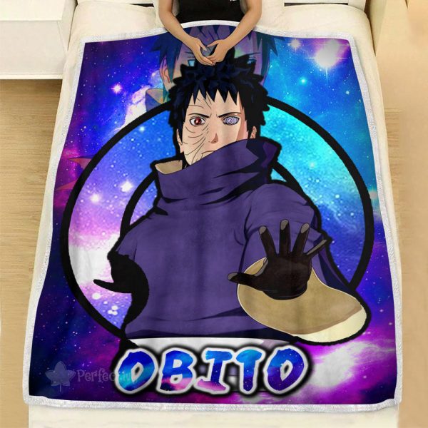 Plaid Uchiha Obito Naruto 02 Couverture Plaid Polaire Plaid Canapé – Image 2