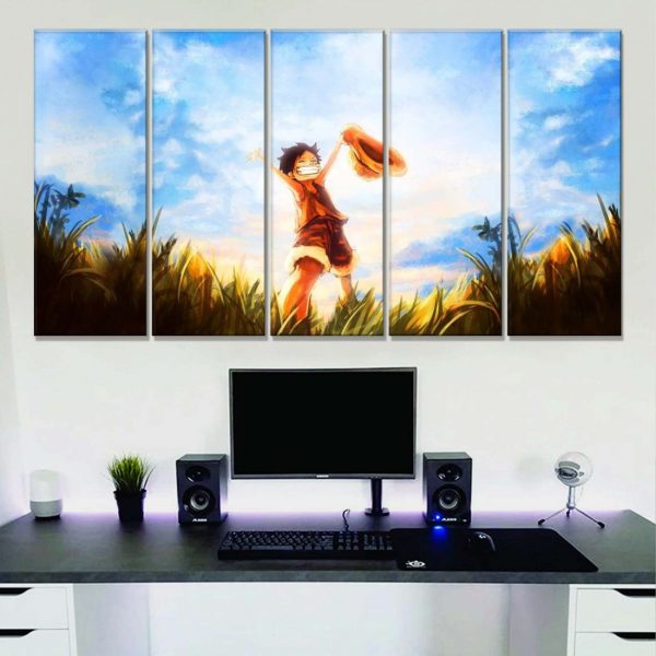 Tableau One Piece Monkey D Luffy 10 Toile Avec Cadre – Image 2