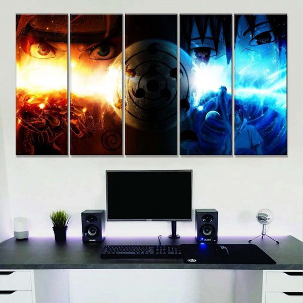 Tableau Naruto Sasuke et Naruto 15 Toile Avec Cadre – Image 2