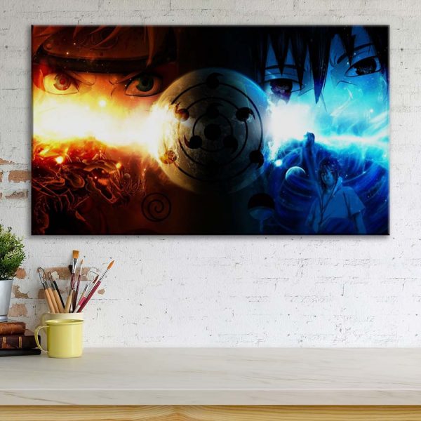 Tableau Naruto Sasuke et Naruto 15 Toile Avec Cadre – Image 3