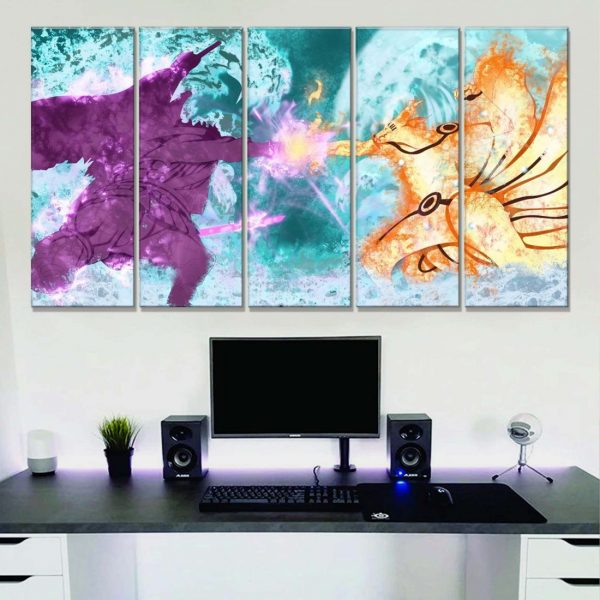 Tableau Naruto et Sasuke 11002 Toile Avec Cadre – Image 2