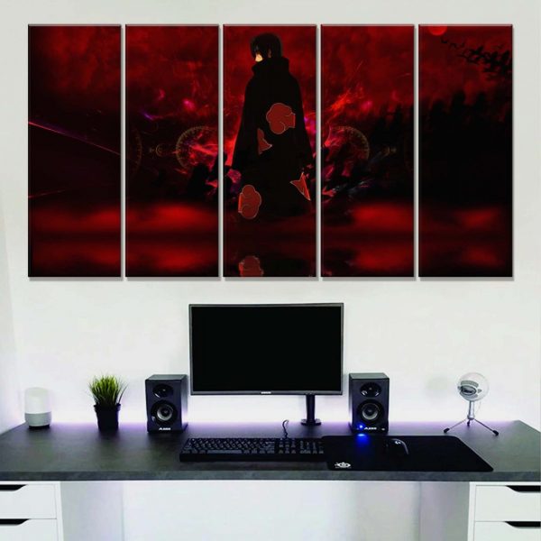 Tableau Naruto Uchiwa Itachi Toile Avec Cadre – Image 2