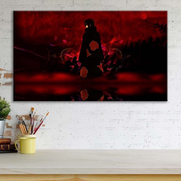Tableau Naruto Uchiwa Itachi Toile Avec Cadre – Image 3