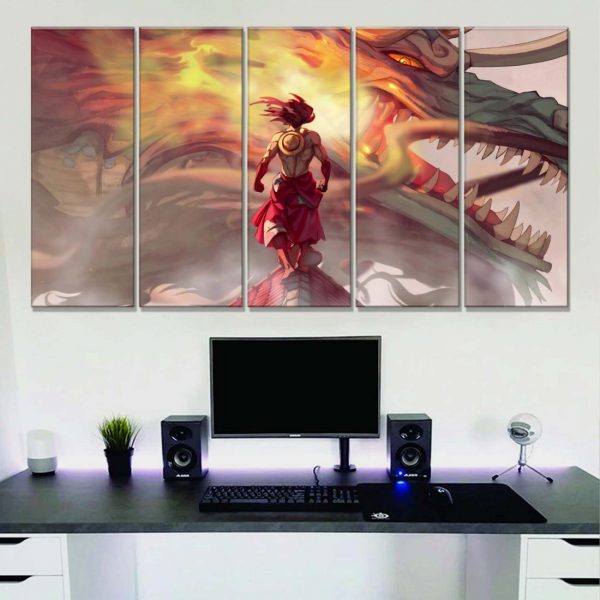 Tableau One Piece Tous Les Personnages 38 Toile Avec Cadre – Image 2