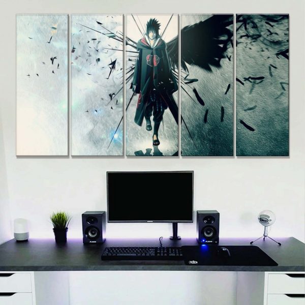 Tableau Naruto Uchiwa Sasuke 8 Toile Avec Cadre – Image 2
