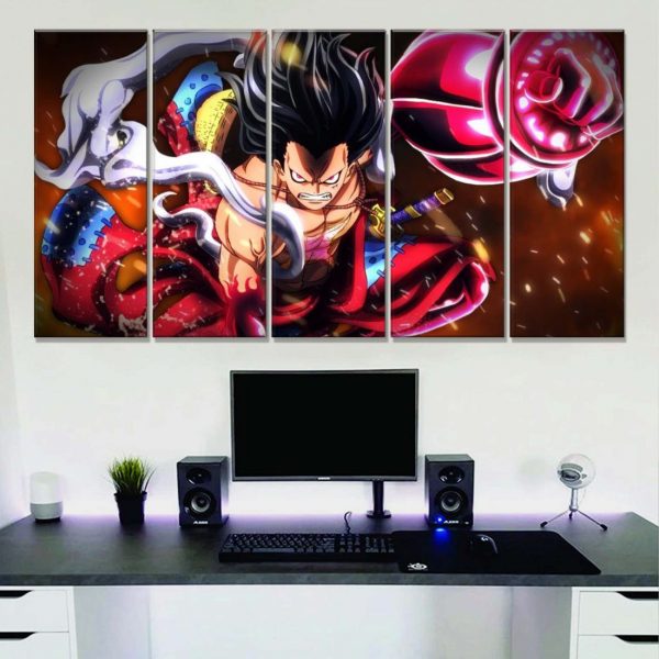 Tableau One Piece Luffy 53 Toile Avec Cadre – Image 2