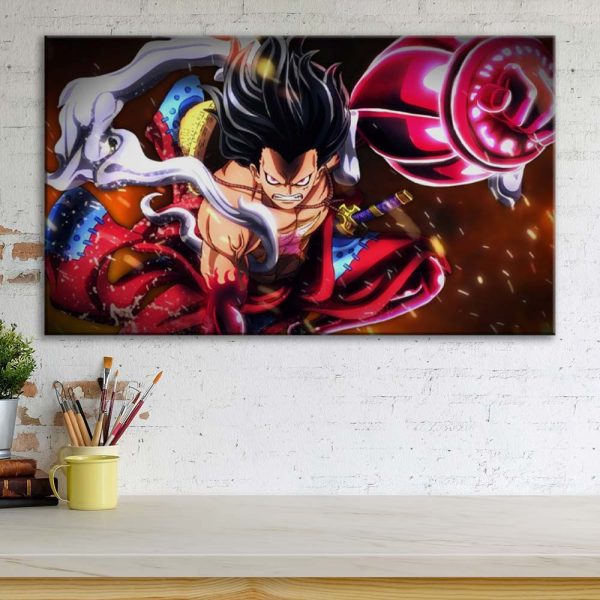 Tableau One Piece Luffy 53 Toile Avec Cadre – Image 3
