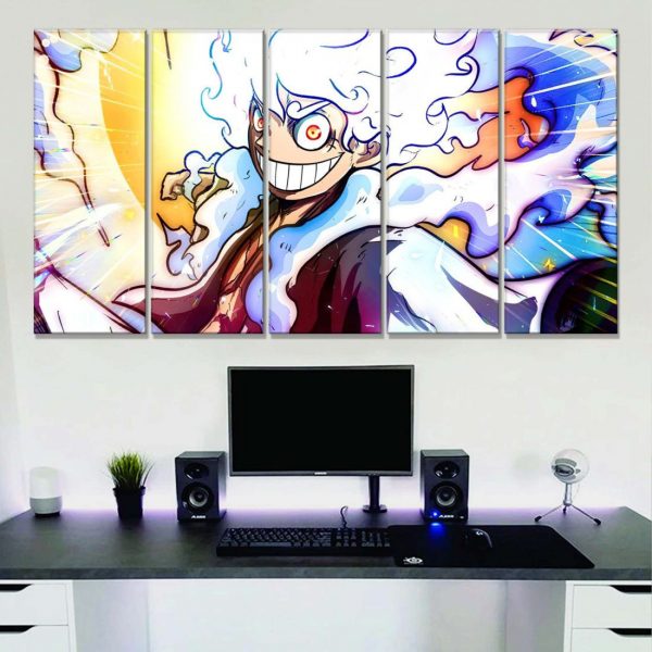 Tableau One Piece Monkey D Luffy 24 Toile Avec Cadre – Image 2