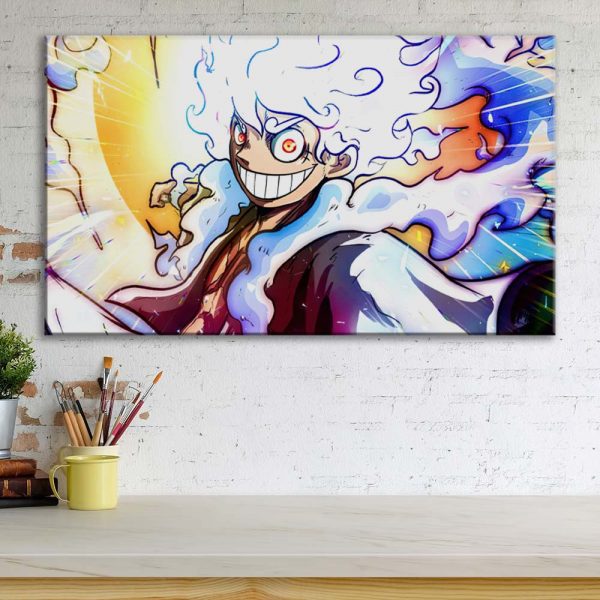Tableau One Piece Monkey D Luffy 24 Toile Avec Cadre – Image 3