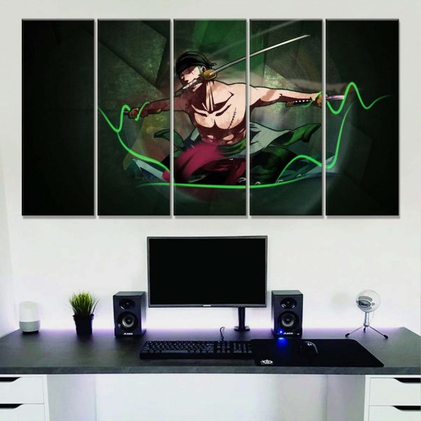 Tableau One Piece Zoro 12 Toile Avec Cadre – Image 2