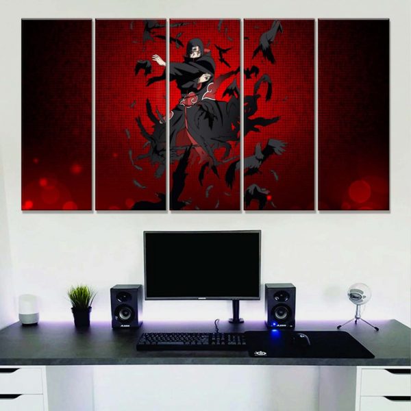 Tableau Naruto Uchiwa Itachi 6 Toile Avec Cadre – Image 2