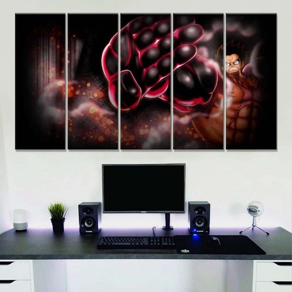 Tableau One Piece Monkey D Luffy 58 Toile Avec Cadre – Image 2