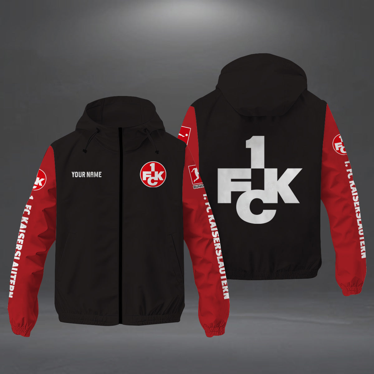 1. FC Kaiserslautern Windjacke 1.FCK Black Red | Windbreaker
