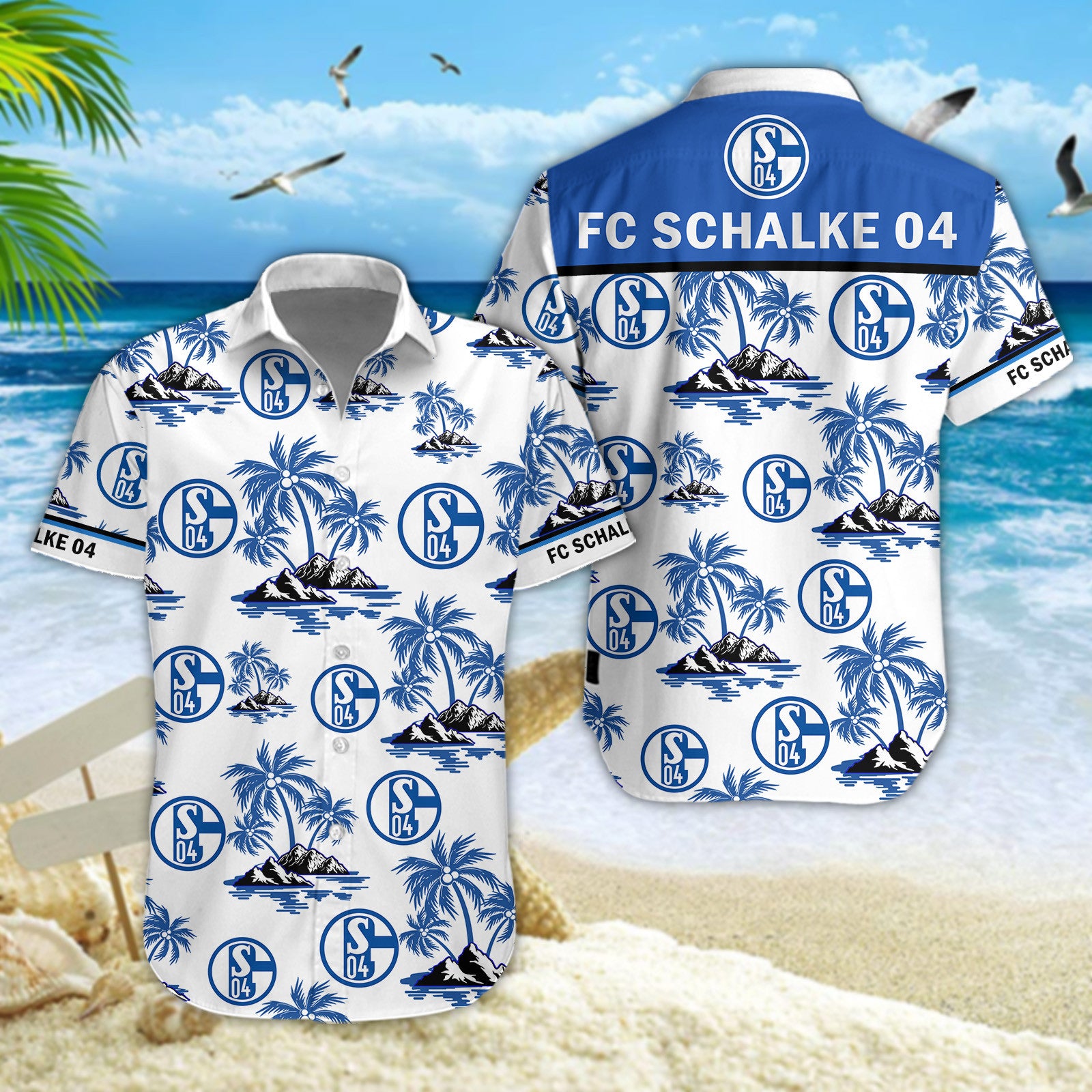 Hawaiihemd Schalke 04 – Herren Sommerhemd Style 01