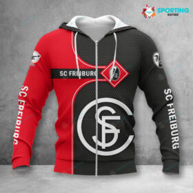 SC Freiburg II Hoodie Zip Herren | SCF II Kapuzenjacke mit Reißverschluss VITC3090
