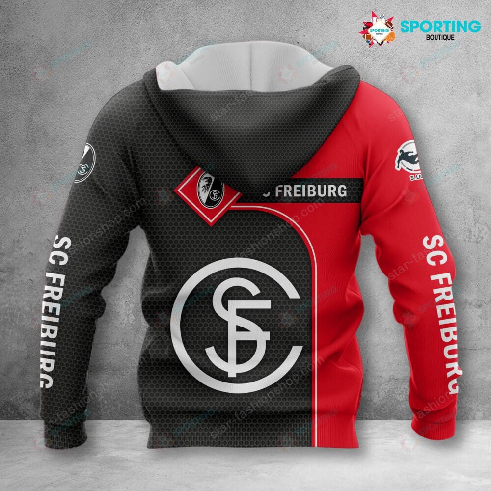 SC Freiburg II Hoodie Herren | SCF II Kapuzenpullover VITC3090 – Bild 2
