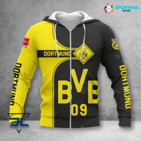 Borussia Dortmund Hoodie Zip Herren | BVB Kapuzenjacke mit Reißverschluss VITC3103