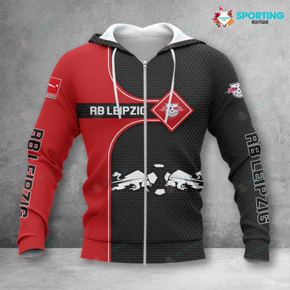 RB Leipzig Hoodie Zip Herren | RBL Kapuzenjacke mit Reißverschluss VITC3110