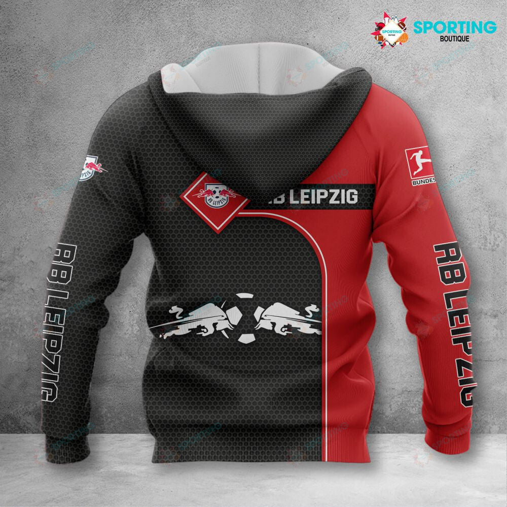 RB Leipzig Hoodie Zip Herren | RBL Kapuzenjacke mit Reißverschluss VITC3110 – Bild 2
