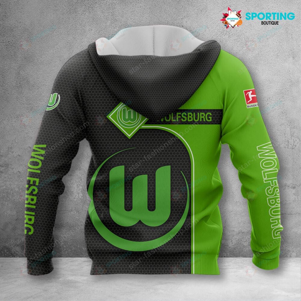 VfL Wolfsburg Hoodie Zip Herren | WOB Kapuzenjacke mit Reißverschluss VITC3117 – Bild 2