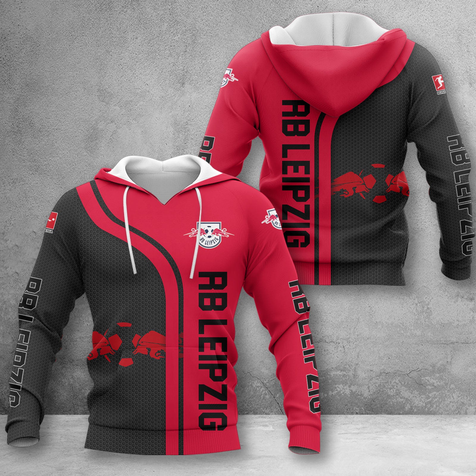 RB Leipzig Hoodie Herren | RBL Kapuzenpullover WINA2509