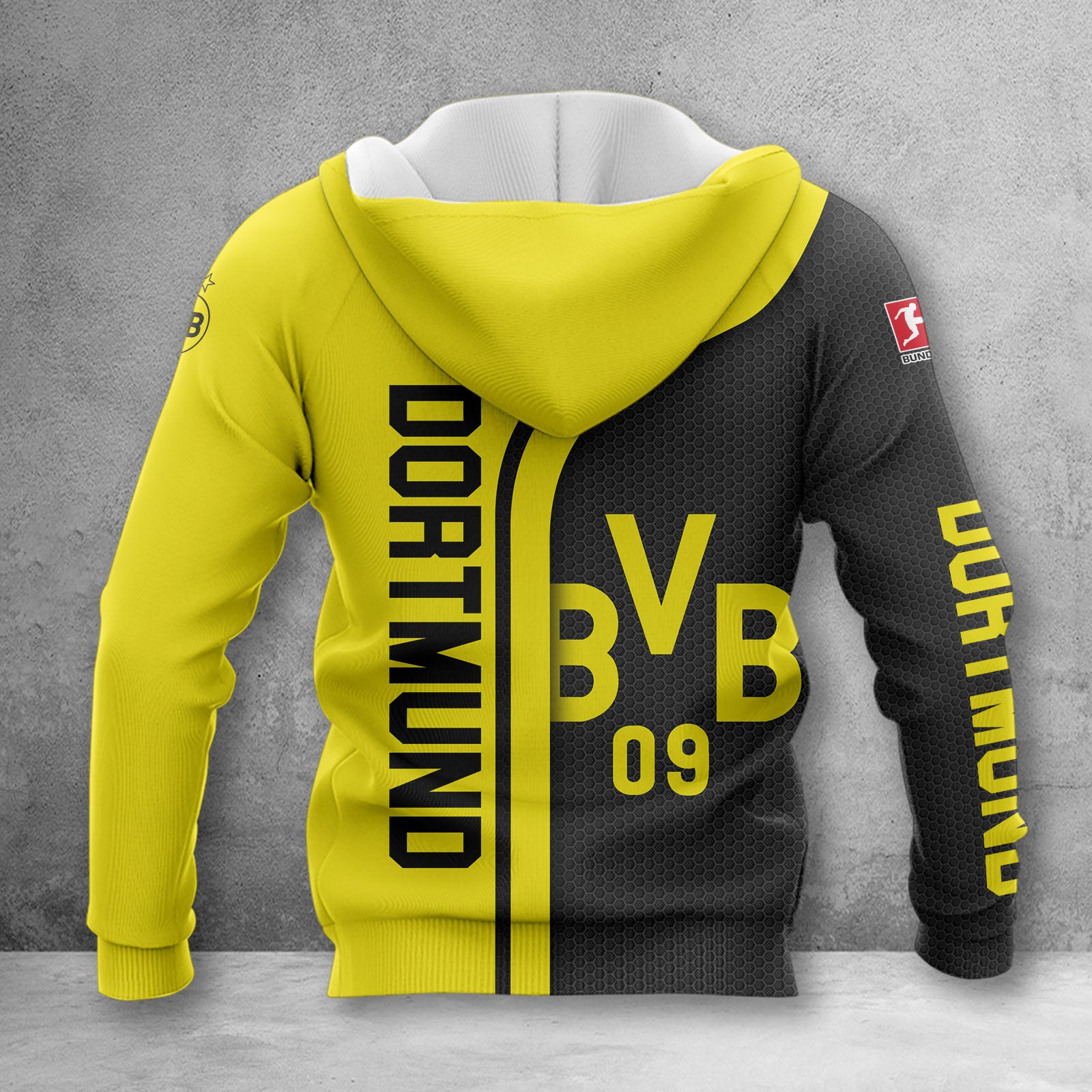 Borussia Dortmund Hoodie Zip Herren | BVB Kapuzenjacke mit Reißverschluss WINA2503 – Bild 2