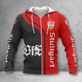 VfB Stuttgart Hoodie Zip Herren | VfB Kapuzenjacke mit Reißverschluss WINA2514