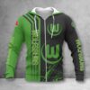 VfL Wolfsburg Hoodie Zip Herren | WOB Kapuzenjacke mit Reißverschluss WINA2757