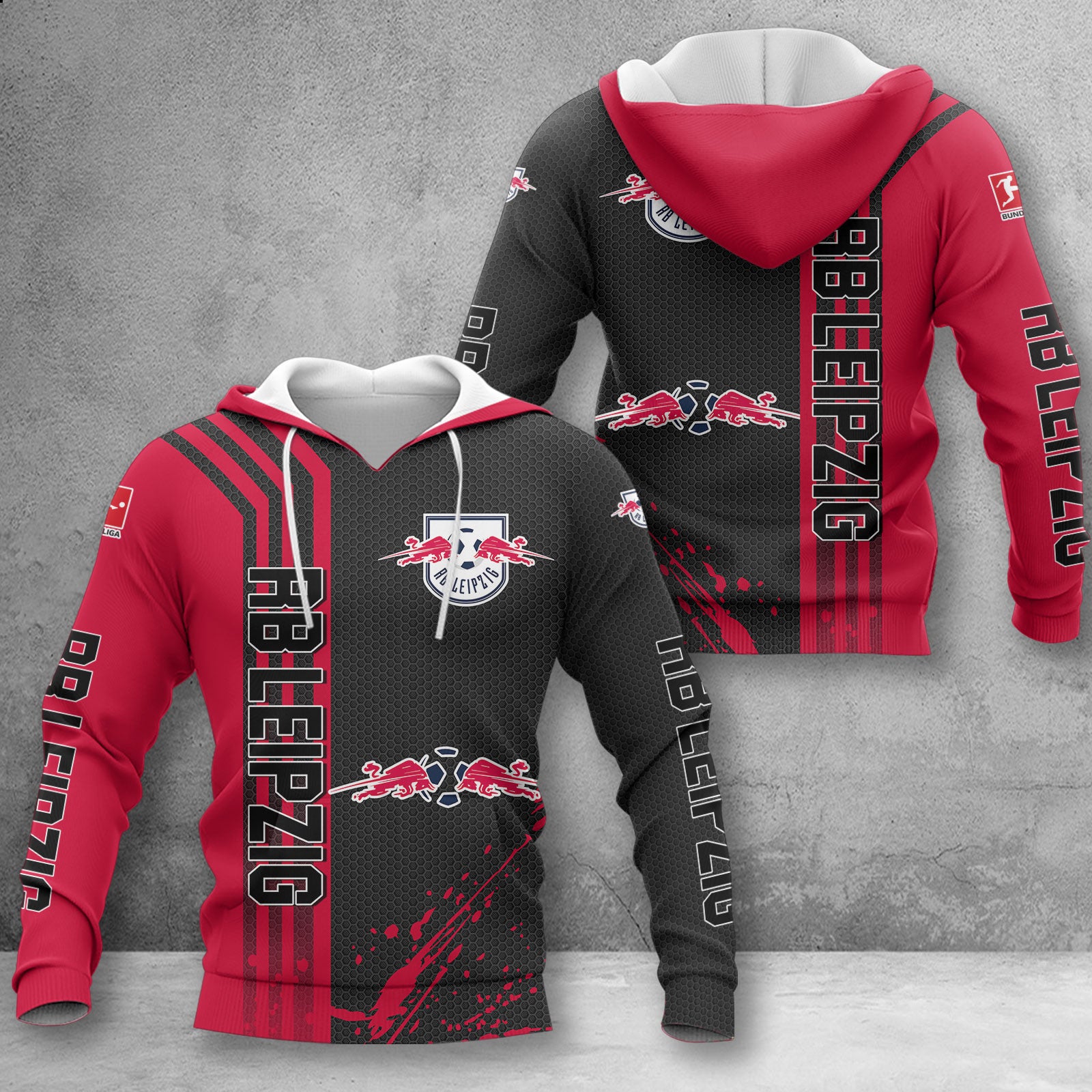 RB Leipzig Hoodie Herren | RBL Kapuzenpullover WINA2750